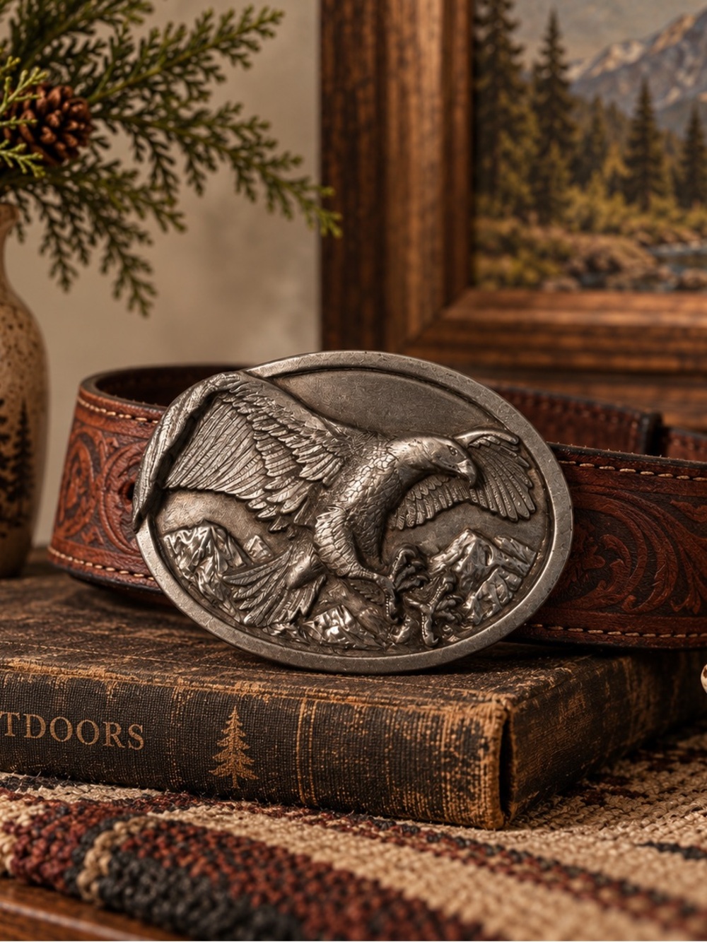 Vintage 1984’ Silver Eagle Buckle